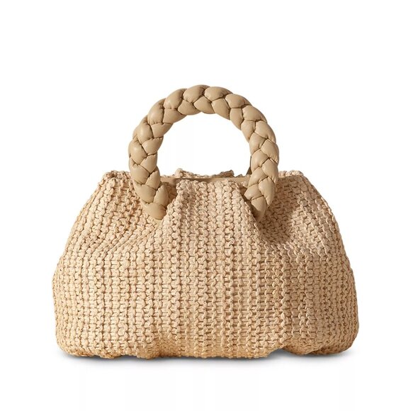 Hereu Handbags - Hereu Bombom M Raffia Crossbody Bag in Natural